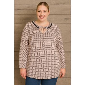 Liz Claiborne Geometric Pink and Black Blouse